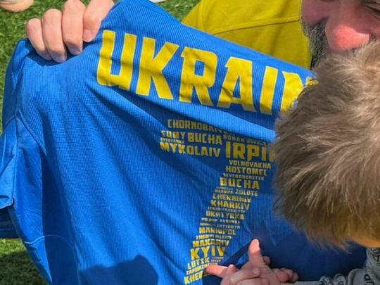 Збірна України вийде на&nbsp;матч із&nbsp;&laquo;Боруссією&raquo; у&nbsp;незвичайній формі з&nbsp;Бучею та&nbsp;Чорнобаївкою: з'явилися фото