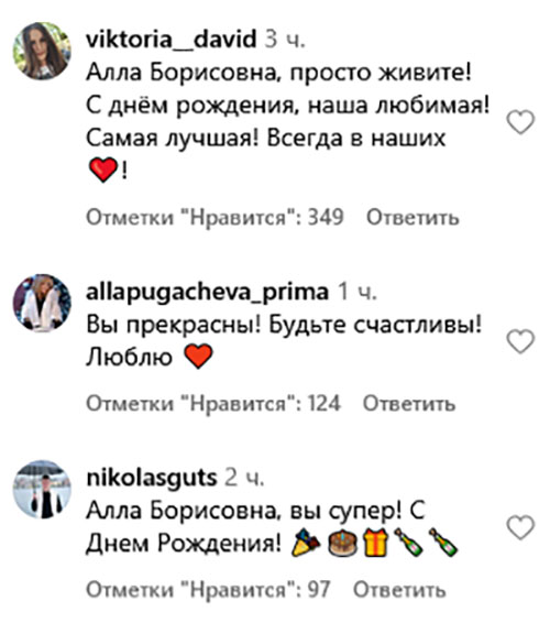 Алла Пугачова звернулась до друзів та ворогів: «Що більше років, то більше привітань»
