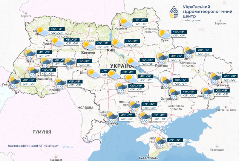 Спеку трохи зіб'ють грози: у перший тиждень червня на українців чекають «африканські» +35